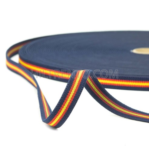 Cinta elástica 15 mm bandera España fondo...