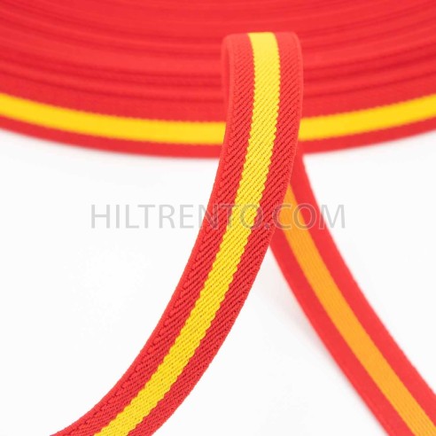 Cinta elástica 15 mm bandera España, para...