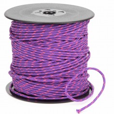 Cuerda trenzada poliéster 3 mm, fantasía violeta-rosa ,...
