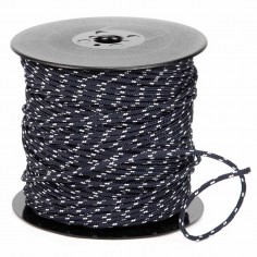 Cuerda trenzada poliéster 3 mm, fantasía Marino oscuro -...