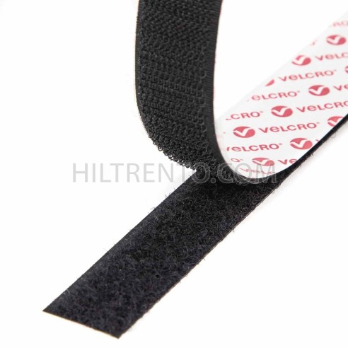 Cinta de VELCRO® adhesivo blanco / negro 20 mm...