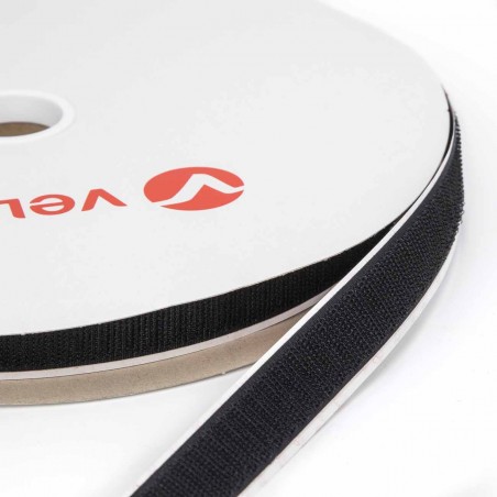 Cinta de VELCRO® adhesivo blanco / negro 20 mm  - Rollo 25 metros