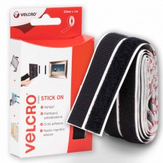 Cinta de VELCRO® adhesivo stick on pelo y gancho negro...