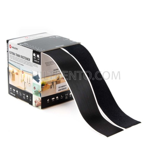 Cinta de VELCRO® adhesivo extra fino, pelo y...