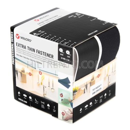 Cinta de VELCRO® adhesivo extra fino, pelo y...