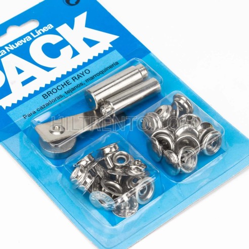 Botón broche Waldes Rayo 8100, 14 mm latón...