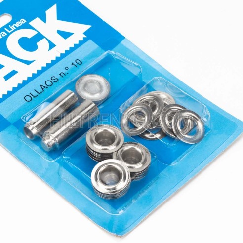 Ollao 10 mm Waldes 7332/10 latón níquel - Pack...