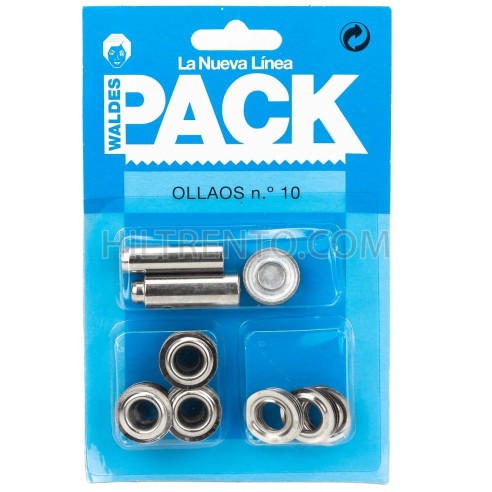 Ollao 10 mm Waldes 7332/10 latón níquel - Pack...