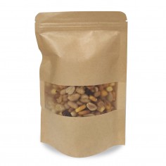 Bolsa autocierre 25x35+12 cm, doypack, papel kraft...