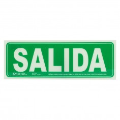 Cartel "salida" luminiscente 30x20,5 cm