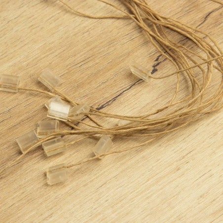 Marchamo etiquetar plano biodegradable hilo papel kraft - 1000 uds