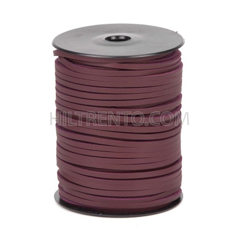 Cordón náutico cuero burdeos 3.5 mm - Carrete...