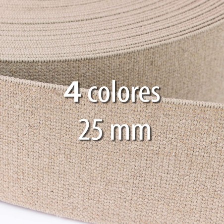 Elástico lino 25 mm - Rollo 25 metros