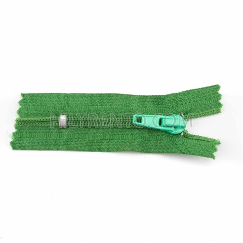 Cremallera pequeña SNS 6 cm - verde - Pack 50 uds