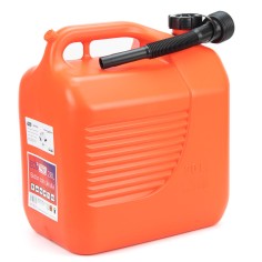 Bidón plástico naranja para gasolina / gasoil, con cánula...