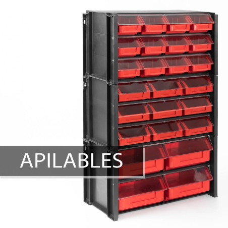 Estante cajonera plástico 12 cajones apilable Tayg 312007