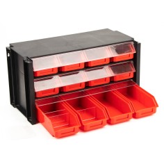 Estante cajonera plástico 12 cajones apilable Tayg 312007