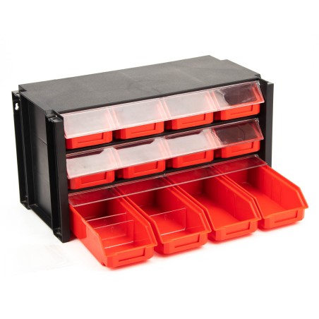 Estante cajonera plástico 12 cajones apilable Tayg 312007