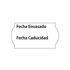 Rollo 1000 etiquetas 26x16 Alimentarias, Fecha envasado,...