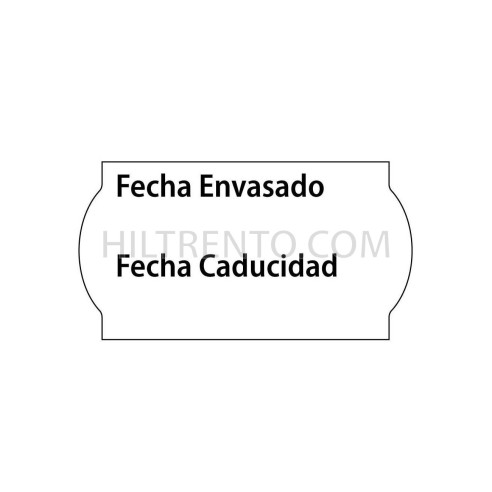 Rollo 1000 etiquetas 26x16 Alimentarias, Fecha...