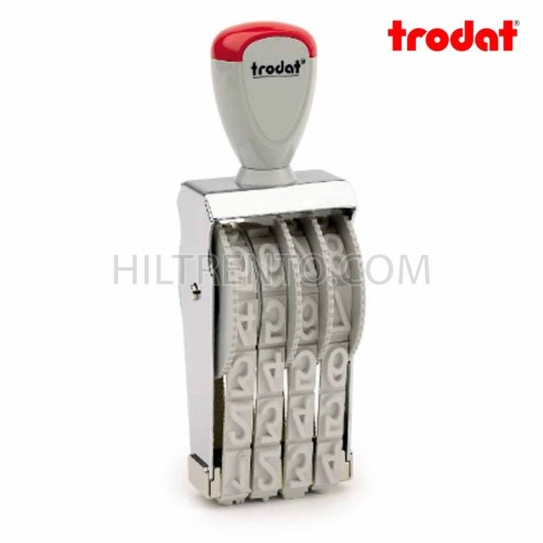 Sello numerador manual 12 mm 4 dígitos Trodat...