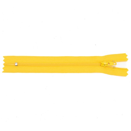 Cremallera YKK espiral malla 3 - 14 cm color amarillo 001- Pack 100 uds.