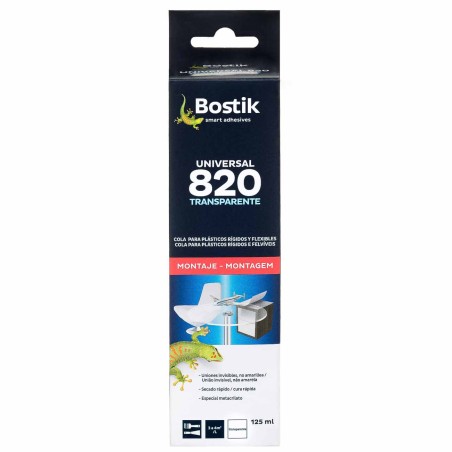 Cola de contacto transparente para plásticos rígidos y flexibles Bostik 820 -125 ml