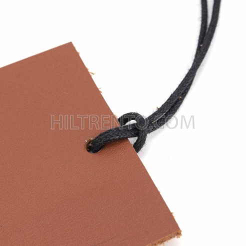 Cordón redondo fino encerado negro, algodón,...