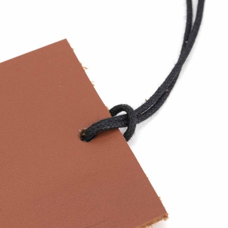 Cordón redondo fino encerado negro, algodón, 1.5 mm, para etiquetas - Rollo 100 metros