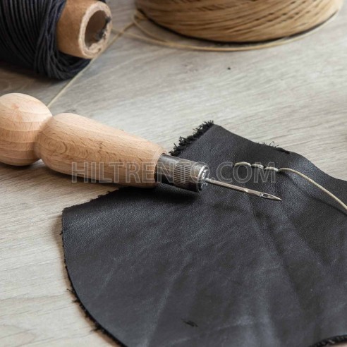 Aguja para coser, con mango, punta espada