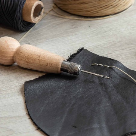 Aguja para coser, con mango, punta espada