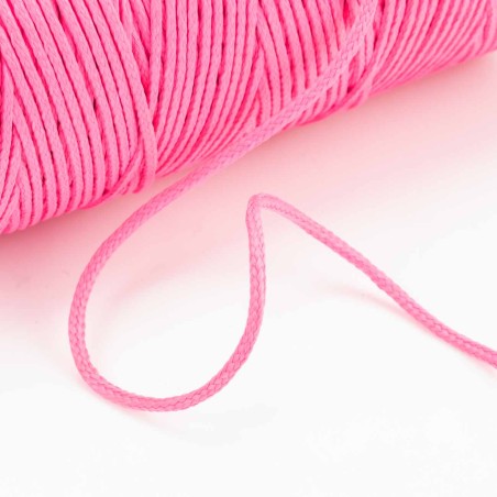 Cordón trenzado poliéster 2.5 mm, Rosa - 400 metros