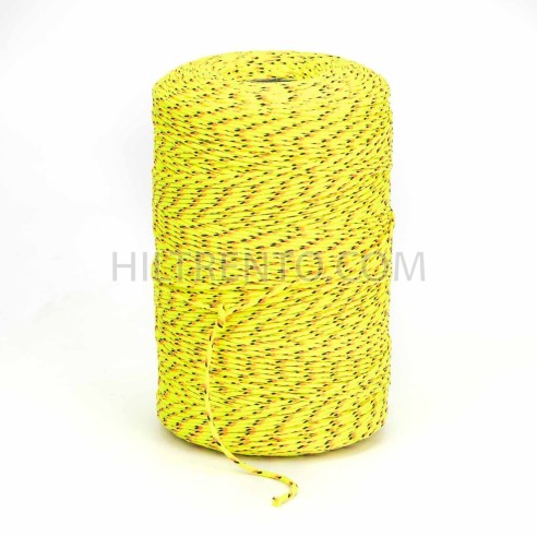 Cordón trenzado poliéster 2.5 mm, Amarillo -...