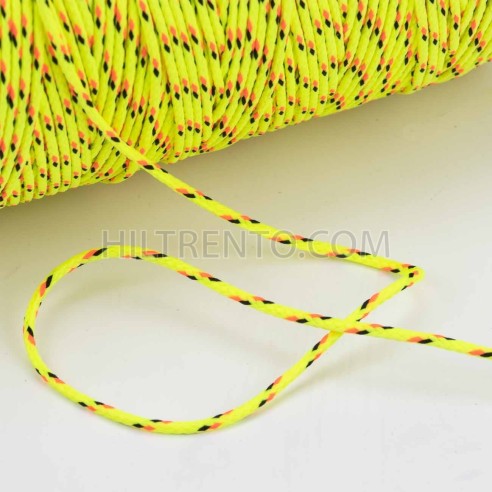 Cordón trenzado poliéster 2.5 mm, Amarillo -...