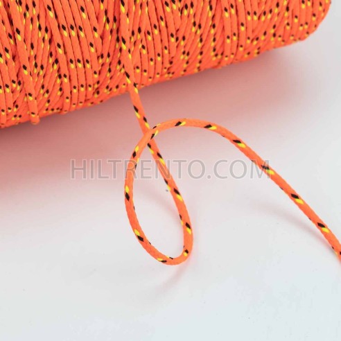 Cordón trenzado poliéster 2.5 mm, Naranja - 400...