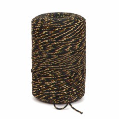 Cordón trenzado poliéster 2.5 mm, Negro - 400 metros