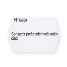 Rollo 1000 etiquetas 26x16 Alimentarias, Nº lote,...