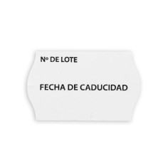 Rollo 1000 etiquetas 26x16 lote, fecha caducidad, blancas...