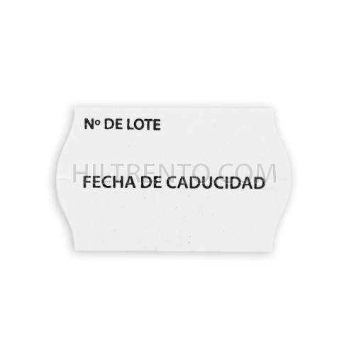 Rollo 1000 etiquetas 26x16 lote, fecha...