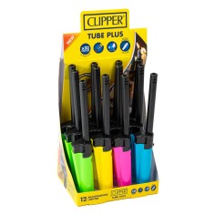Pack 12 Mecheros encendedores gas clipper tube plus