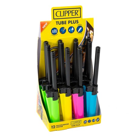 Pack 12 Mecheros encendedores gas clipper tube plus