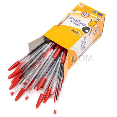 Bolígrafo Bic Cristal rojo - Caja 50 uds