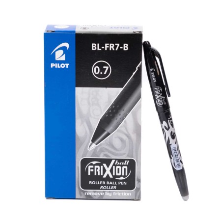 Bolígrafo Pilot Frixion Tinta borrable - Negro Caja 12 uds