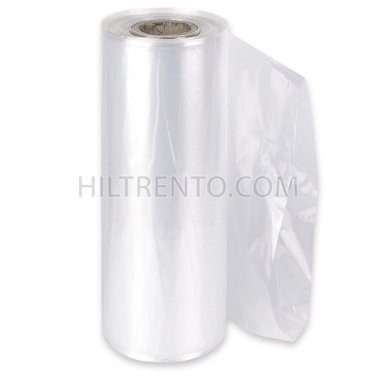Bolsa plástico continuo tubo transparente 50 cm, G180 - Rollo 10 kg