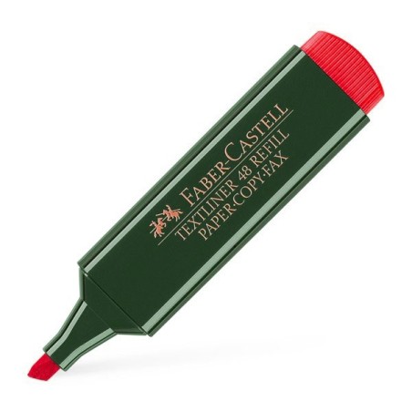 Marcador fluorescente punta biselada 5 mm Faber-Castell TEXTLINER 48 Rojo