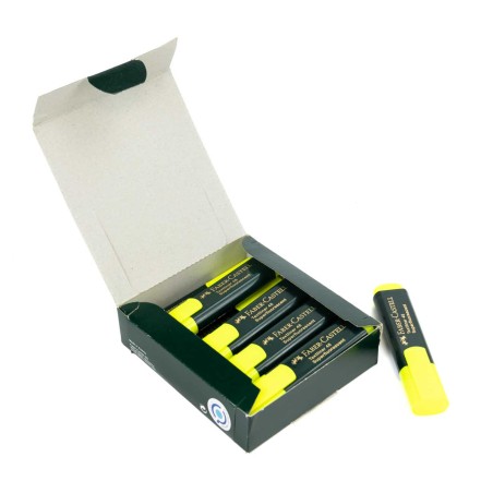 Marcador fluorescente punta biselada 5 mm Faber-Castell TEXTLINER 48 Amarillo - Caja 10 uds