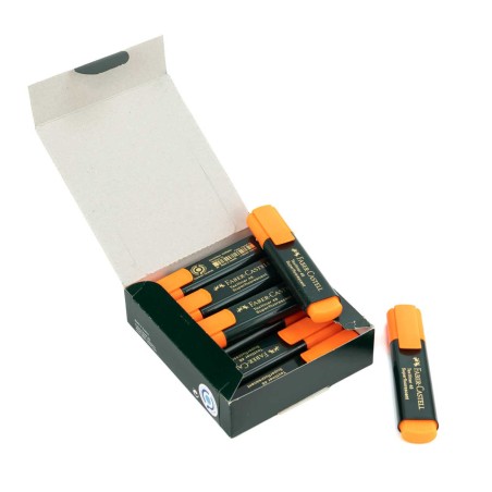 Marcador fluorescente punta biselada 5 mm Faber-Castell TEXTLINER 48 Naranja - Caja 10 uds