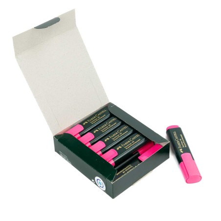 Marcador fluorescente punta biselada 5 mm Faber-Castell TEXTLINER 48 Fucsia - Caja 10 uds