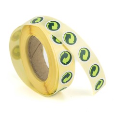 Etiquetas adhesivas redondas 15 mm "punto verde" ecoembes...