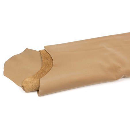 Piel Nobuk lavable grabada, color camel 6021,  grosor 1,2 - 1,4 mm